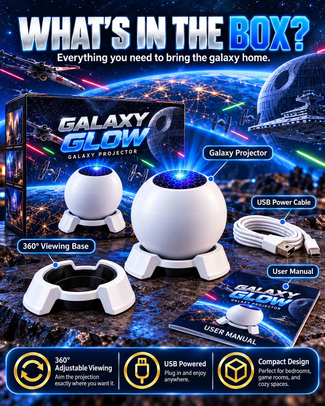 Galaxy Glow Projector